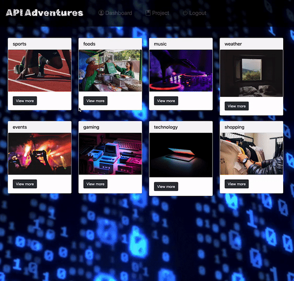 gif of API categories