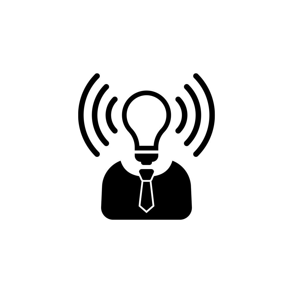a lightbulb surrounded by wifi signals